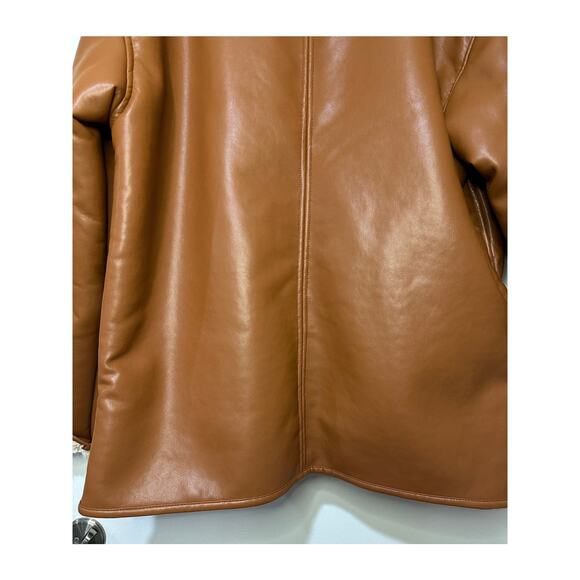 Blank NYC Rainmaker Sherpa Jacket Faux Fur Backing & Trim Size Large NWT Cozy - Picture 15 of 16